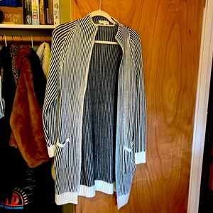 Stripped Duster Sweater